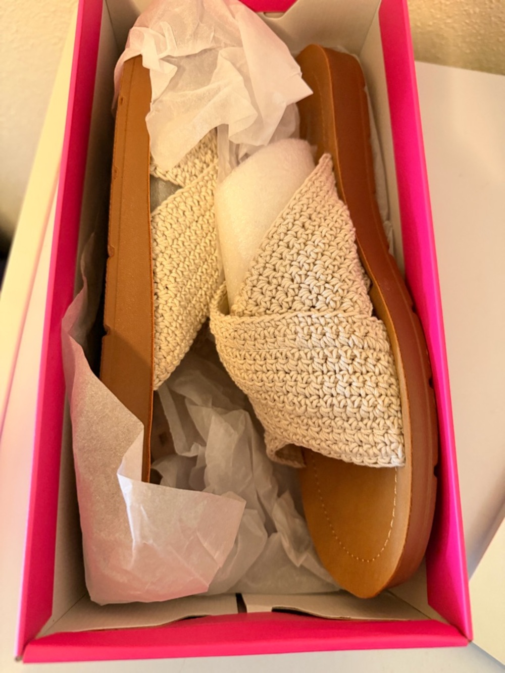 Corkys Dig It Crochet Sandal in Ivory. Size 10 - Picture 3 of 4
